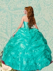 2015 Beautiful Detachable Sweetheart Quinceanera Dress With Beading and Ruffles