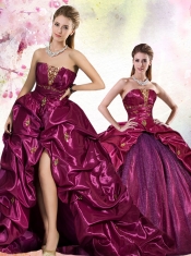 2015 Brand New and Detachable Sweet 15 Dress in Fuchsia