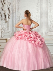 2015 Detachable and Super Hot Baby Pink Sweet 15 Dress with Beading