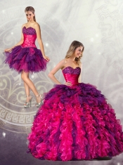 2015 The Most Popular Ball Gowns Sweetheart Detachable Quincenera Dresses