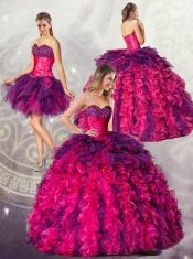 2015 The Most Popular Ball Gowns Sweetheart Detachable Quincenera Dresses