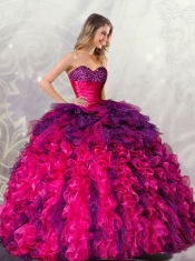 2015 The Most Popular Ball Gowns Sweetheart Detachable Quincenera Dresses