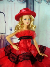 Amazing Red Dress With Lace Made To Fit The Barbie Doll