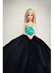 Elehant Black Sweetheart Lace Fashion Wedding Dress for Noble Barbie