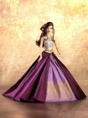 New Fashion Princess Purple Dress Gown for Barbie Doll