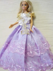 Embroidery Ball Gown Barbie Doll Dress