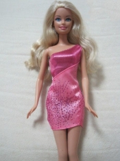 Fashion One Shoulder Mini-length Dress With Sequin and Beading Made To Fit the Barbie Doll