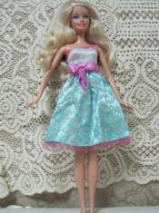 Fashion Princess Handmade Dress With Beading Knee-length Made to Fit the Barbie Doll