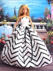 New Beautiful Handmade Party Clothes Fashion Dress For Noble Barbie