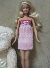 Sexy Short Mini-length Dress With Sequin Made To Fit the Barbie Doll