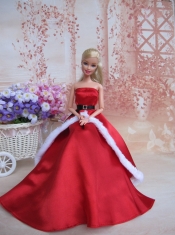 Elegant Party Dress For Noble Barbie With Belt