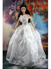 Lace White Off The Shoulder To Wedding Dress For Noble Barbie