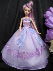 Pretty Straps Lilac Dress With Sequins Made To Fit The Barbie Doll