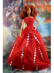 The Most Amazing Red Dress with Sequins Made To Fit The Barbie Doll