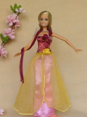 Colorful Hand Made Flowers Handmade Dresses Fashion Party Clothes Gown Skirt For Barbie Doll