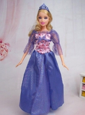 Elegant Blue Gown Sequin Made to Fit the Barbie Doll