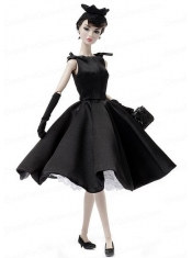Fashion Handmade Black Barbie Party Dress For Barbie Doll