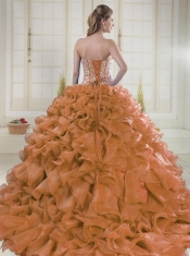 Fashionable Ball Gown Brush Train Quinceanera Dresses with Sweetheart