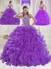 Hot Sale Sweetheart Beading 2015 Quinceanera Dresses in Sweet 16