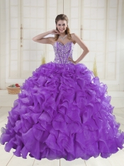 Hot Sale Sweetheart Beading 2015 Quinceanera Dresses in Sweet 16