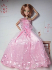 New Arrival Red Dress with Tulle Made to Fit the Barbie Doll