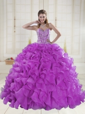 On Sale Sweetheart Beading Quinceanera Dresses with Brush Train