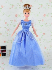 Pretty Tulle Party Dress for Blue Noble Barbie Doll