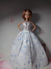 Sweet Lace Hand Made Flowers White Made to Fit the Barbie Doll