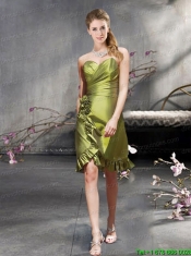 2015 Elegant Sweetheart Short Taffeta Prom Dresses