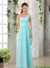 2015 Empire Chiffon Prom Dresses with Ruching