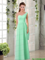 2015 Empire Chiffon Prom Dresses with Ruching