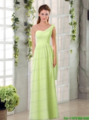 2015 Empire Chiffon Prom Dresses with Ruching