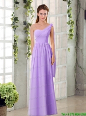 2015 Empire Chiffon Prom Dresses with Ruching
