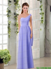 2015 Empire Chiffon Prom Dresses with Ruching