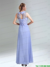 2015 Empire Lace Up Prom Dress Belt and Lace