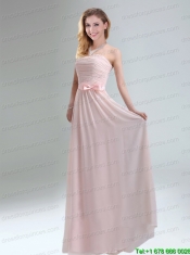 2015 Most Popular Light Pink Empire Sexy Prom Dress with Bowknot belt