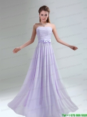 2015 Most Popular Light Pink Empire Sexy Prom Dress with Bowknot belt