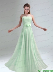 2015 Most Popular Light Pink Empire Sexy Prom Dress with Bowknot belt