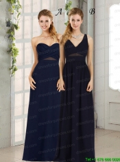2015 Navy Blue Empire Sweetheart Prom Dress with Zipper Up