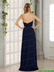 2015 Navy Blue Empire Sweetheart Prom Dress with Zipper Up