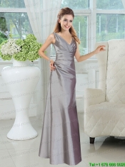 2015 Popular Floor Length Prom Dresses with Ruching