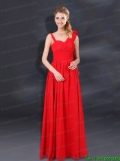 2015 Ruching Empire Junior Dresses with Asymmetrical