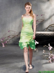2015 Sheath Prom Dress with Asymmetric Hem