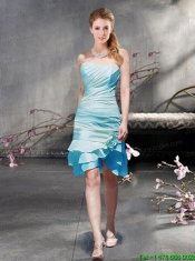 2015 Sheath Prom Dress with Asymmetric Hem
