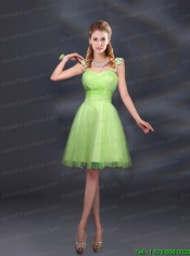 A Line Straps Appliques Junior Dresses in Lilac