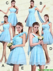 A Line Straps Prom Dresses with Ruching and Bowknot