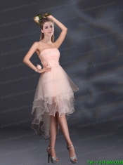 Appliques Strapless Ruffles Organza 2015 Sturning Christmas Party Dresses