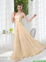 Bateau Empire Prom Dress with Lace and Belt