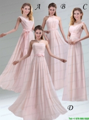 Beautiful Chiffon Bridesmaid Dress in Light Pink for 2015