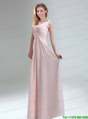 Beautiful Chiffon Bridesmaid Dress in Light Pink for 2015